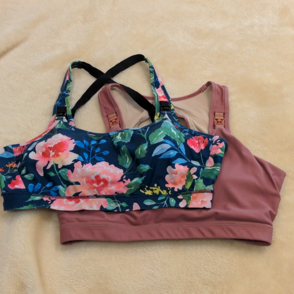 Set of 2 Nursing Sports Bras Size L